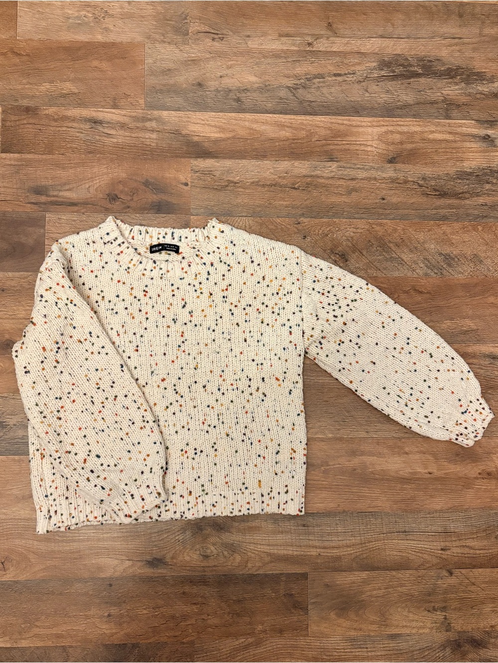 Cozy Ivory Speckled Knit Sweater - Women